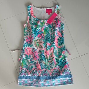 Brand New Lilly Pulitzer Pink, Aquas, touch of green Tropical romper